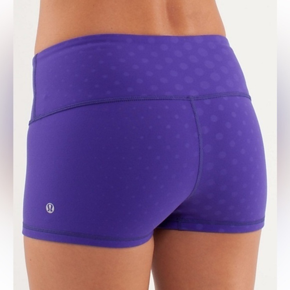 Lululemon Athletica Purple Polka Dot Athletic Shorts